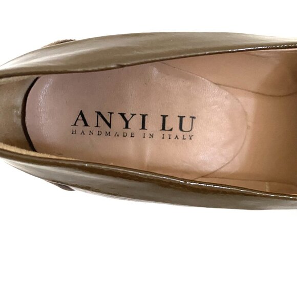 Anyi Lu Pumps Suede Patent Leather Made in Italy - Picture 7 of 15